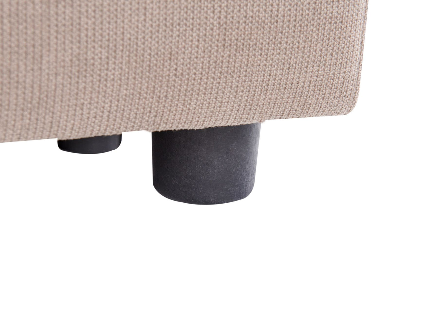 Left Hand Fabric Corner Sofa with Ottoman Taupe KOHLO