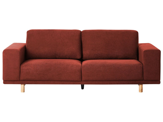 3 Seater Fabric Sofa Red NIVALA
