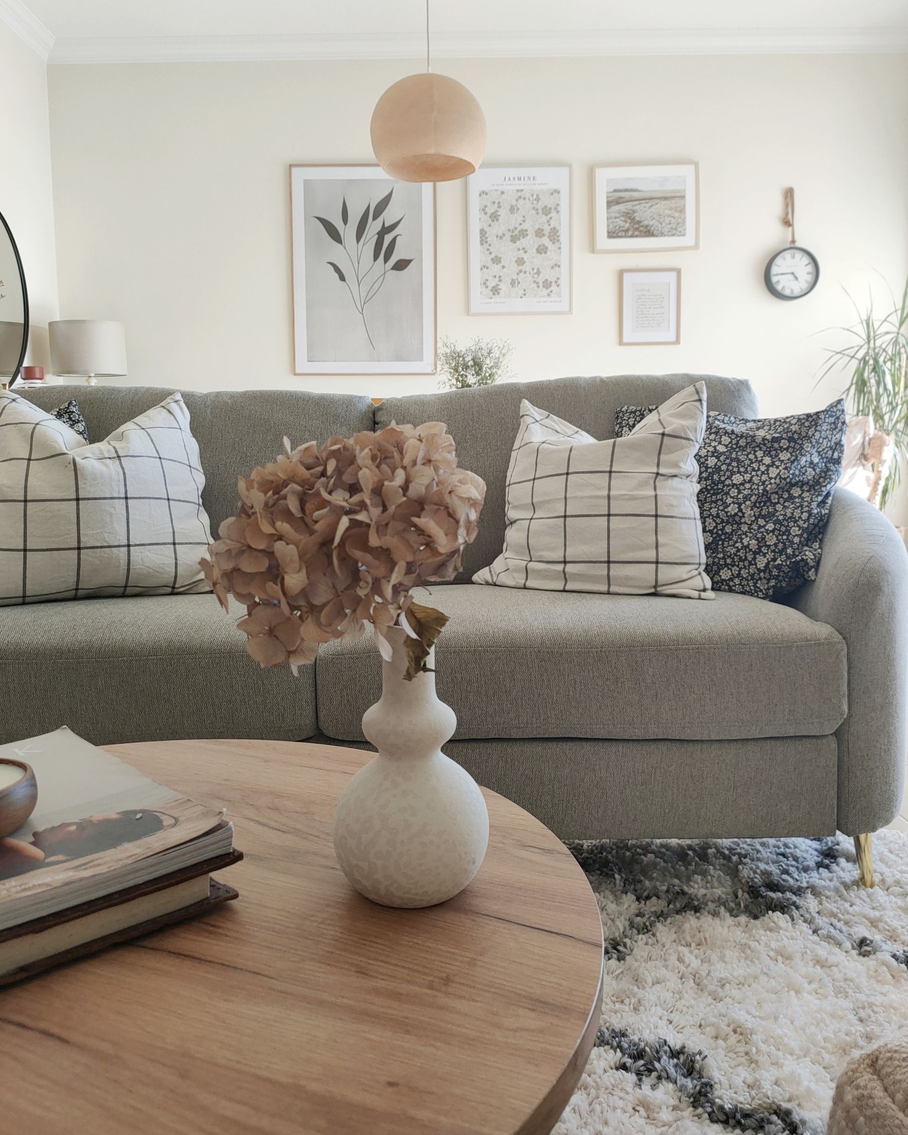 3 Seater Fabric Sofa Grey TROSA