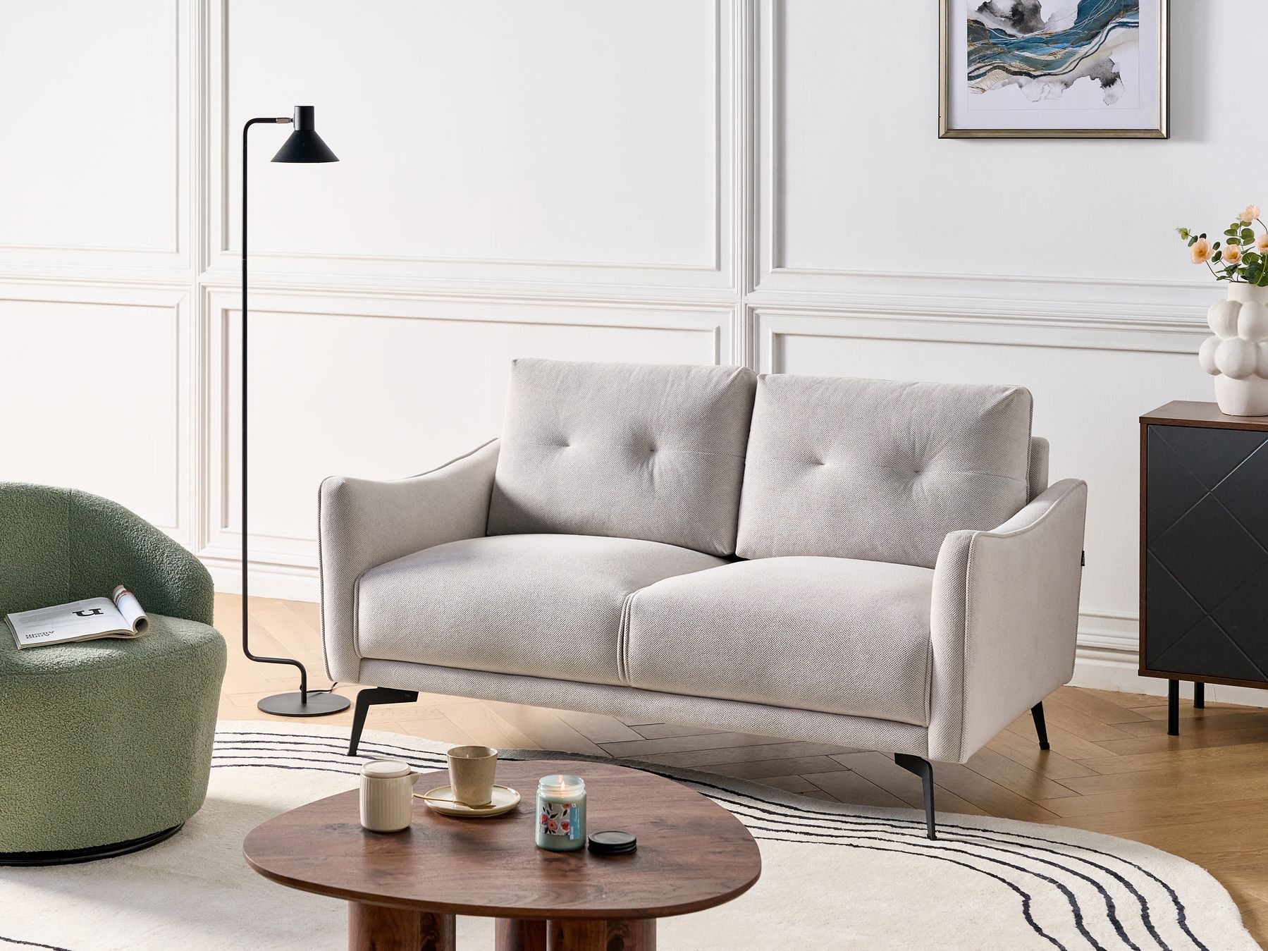 Fabric Sofa Off-White NAPPA