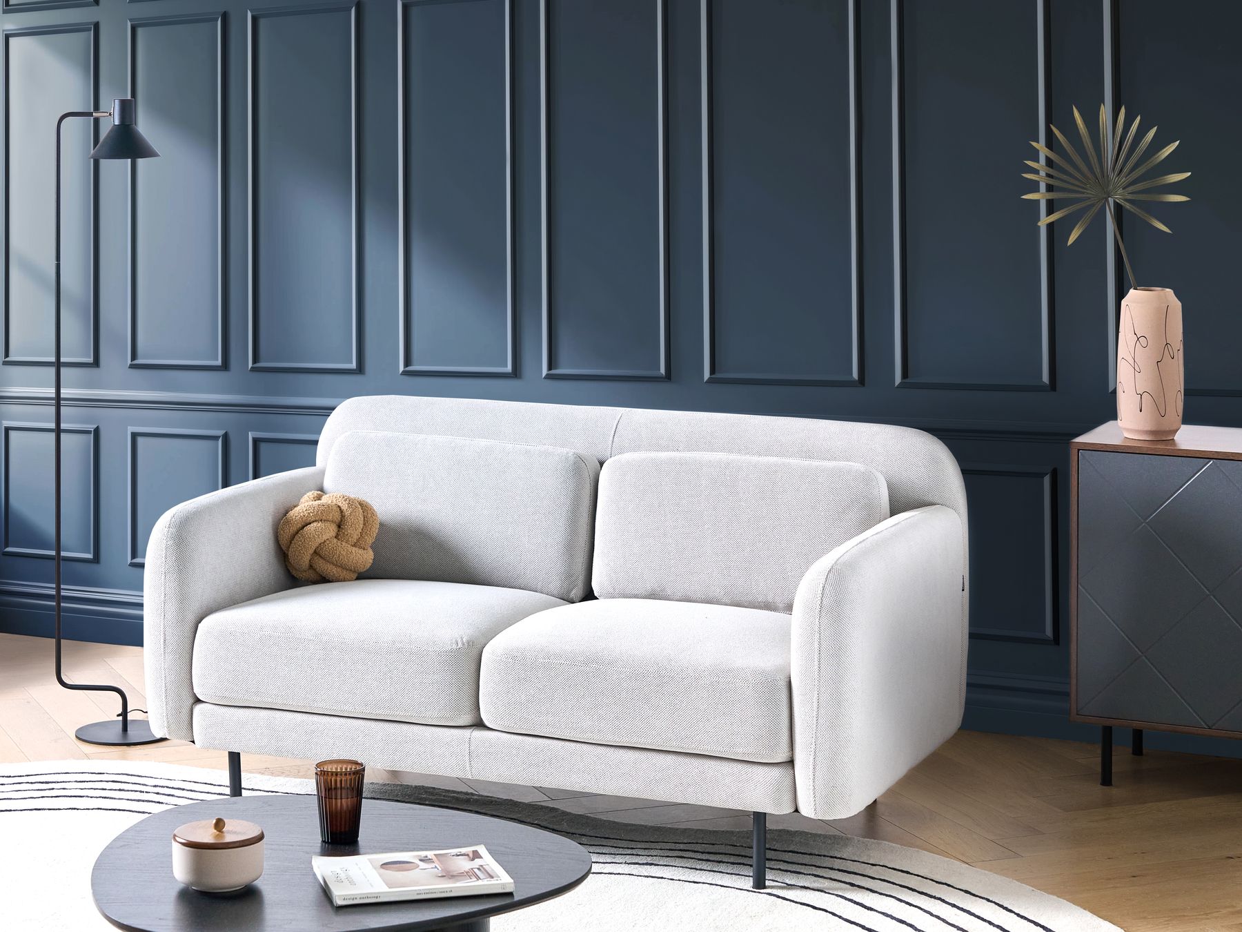 Fabric Sofa Off-White LILAND