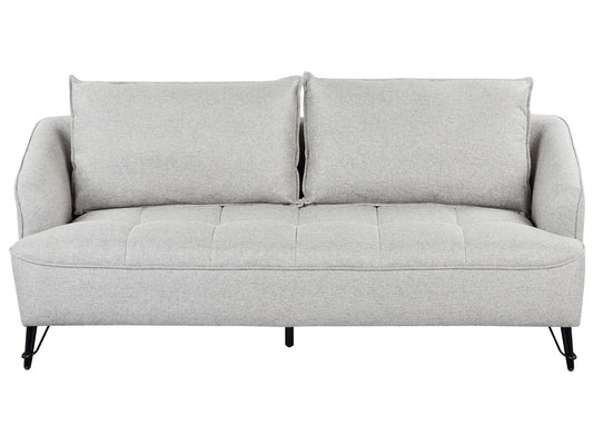 3 Seater Fabric Sofa Grey HOBRO