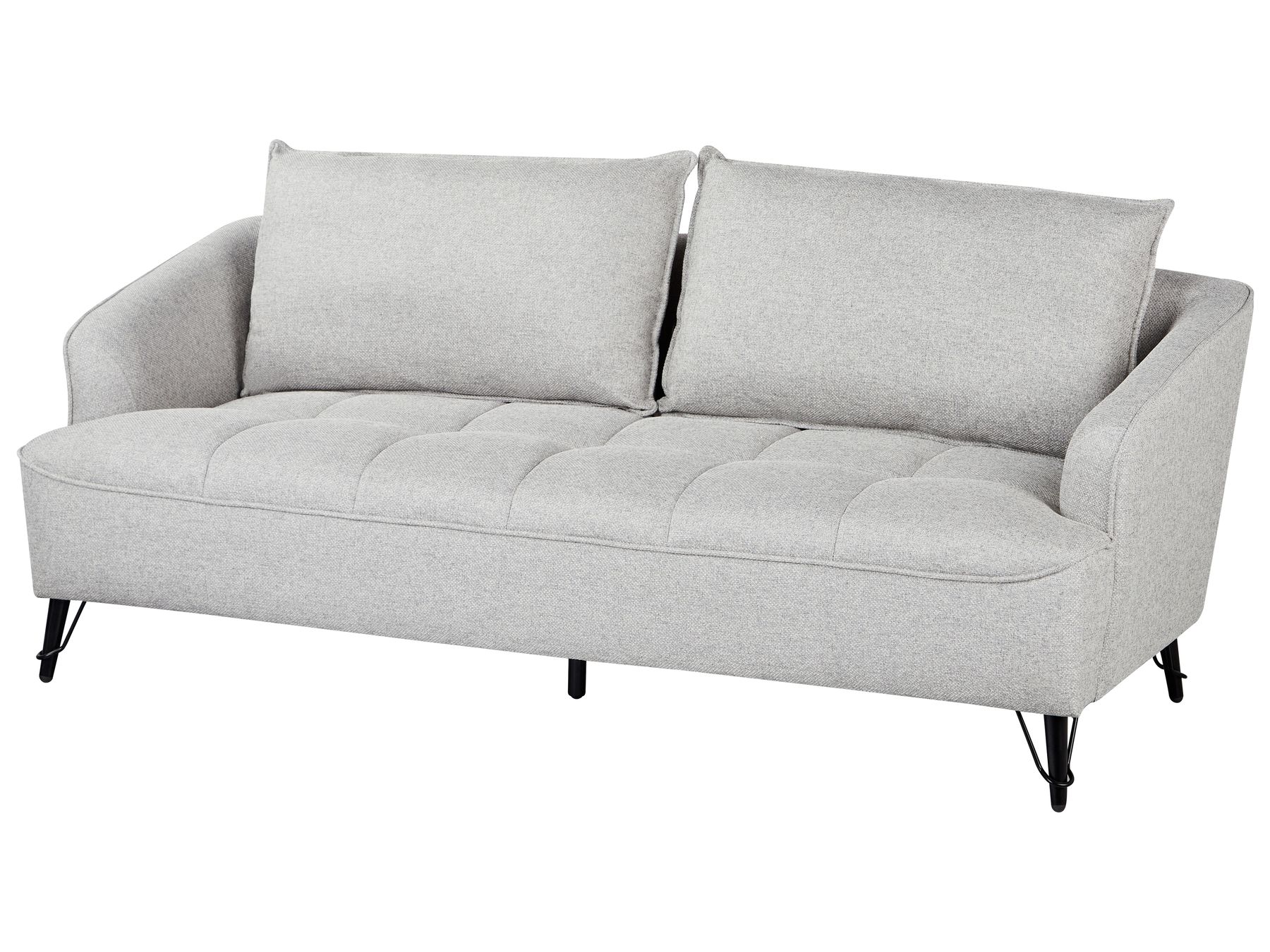 3 Seater Fabric Sofa Grey HOBRO