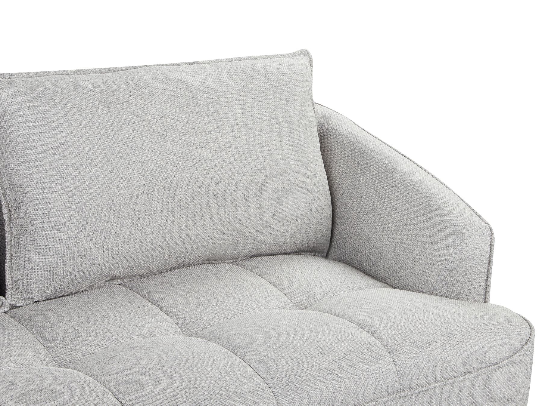 3 Seater Fabric Sofa Grey HOBRO