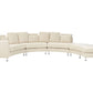 Curved Sofa ROTUNDE Fabric Beige 7 Seater Symmetrical