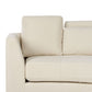 Curved Sofa ROTUNDE Fabric Beige 7 Seater Symmetrical