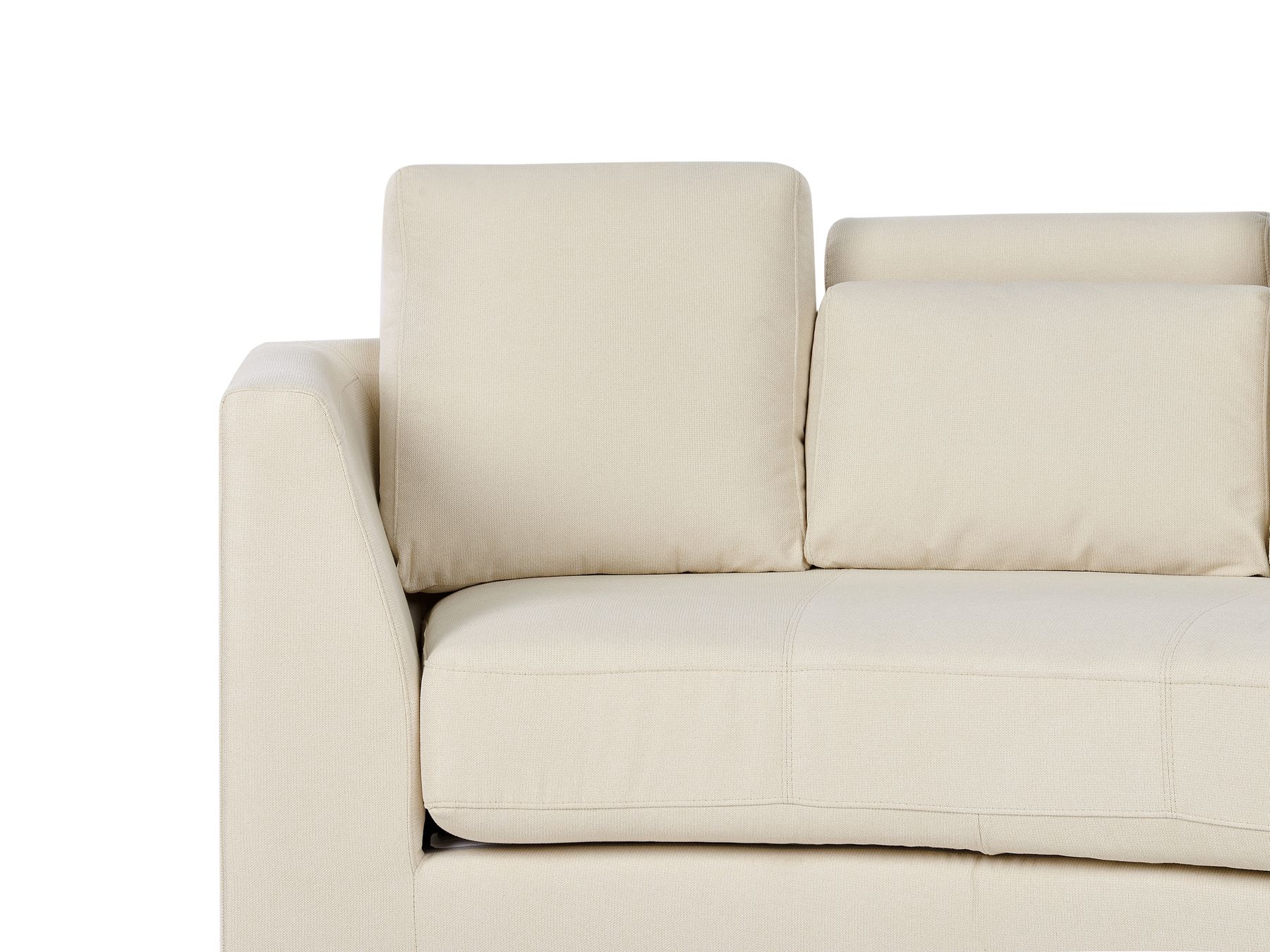 Curved Sofa ROTUNDE Fabric Beige 7 Seater Symmetrical