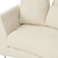 Curved Sofa ROTUNDE Fabric Beige 7 Seater Symmetrical