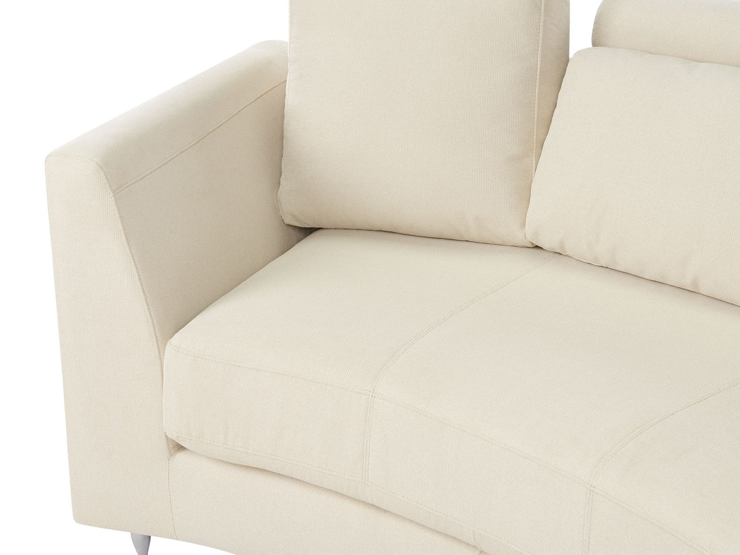 Curved Sofa ROTUNDE Fabric Beige 7 Seater Symmetrical