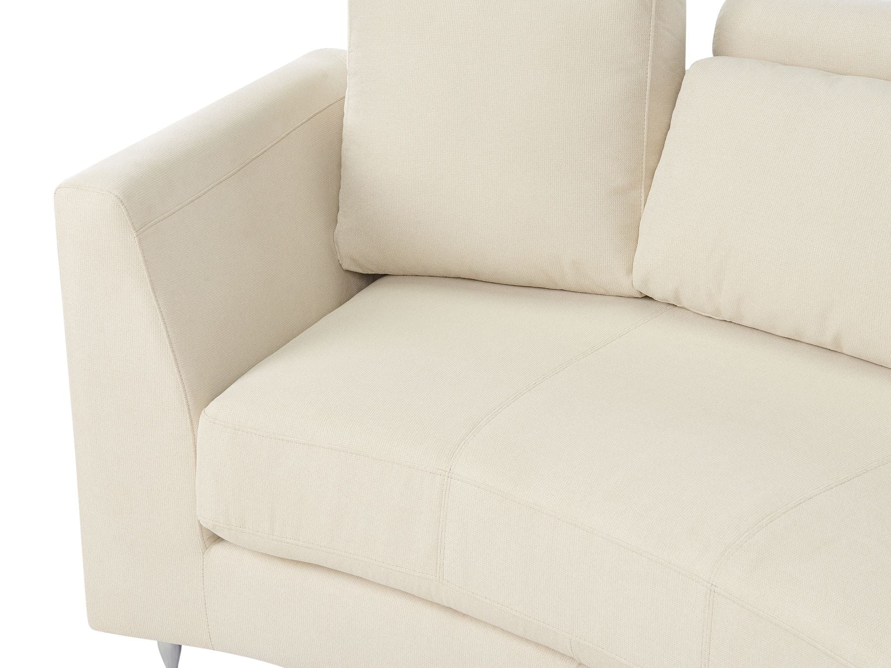 Curved Sofa ROTUNDE Fabric Beige 7 Seater Symmetrical