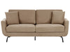 3 Seater Fabric Sofa Light Brown