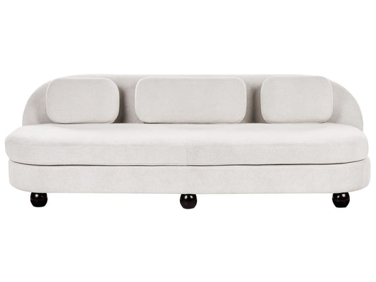 3 Seater Fabric Sofa Off-White FANSEN