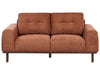 2 Seater Fabric Sofa Golden Brown