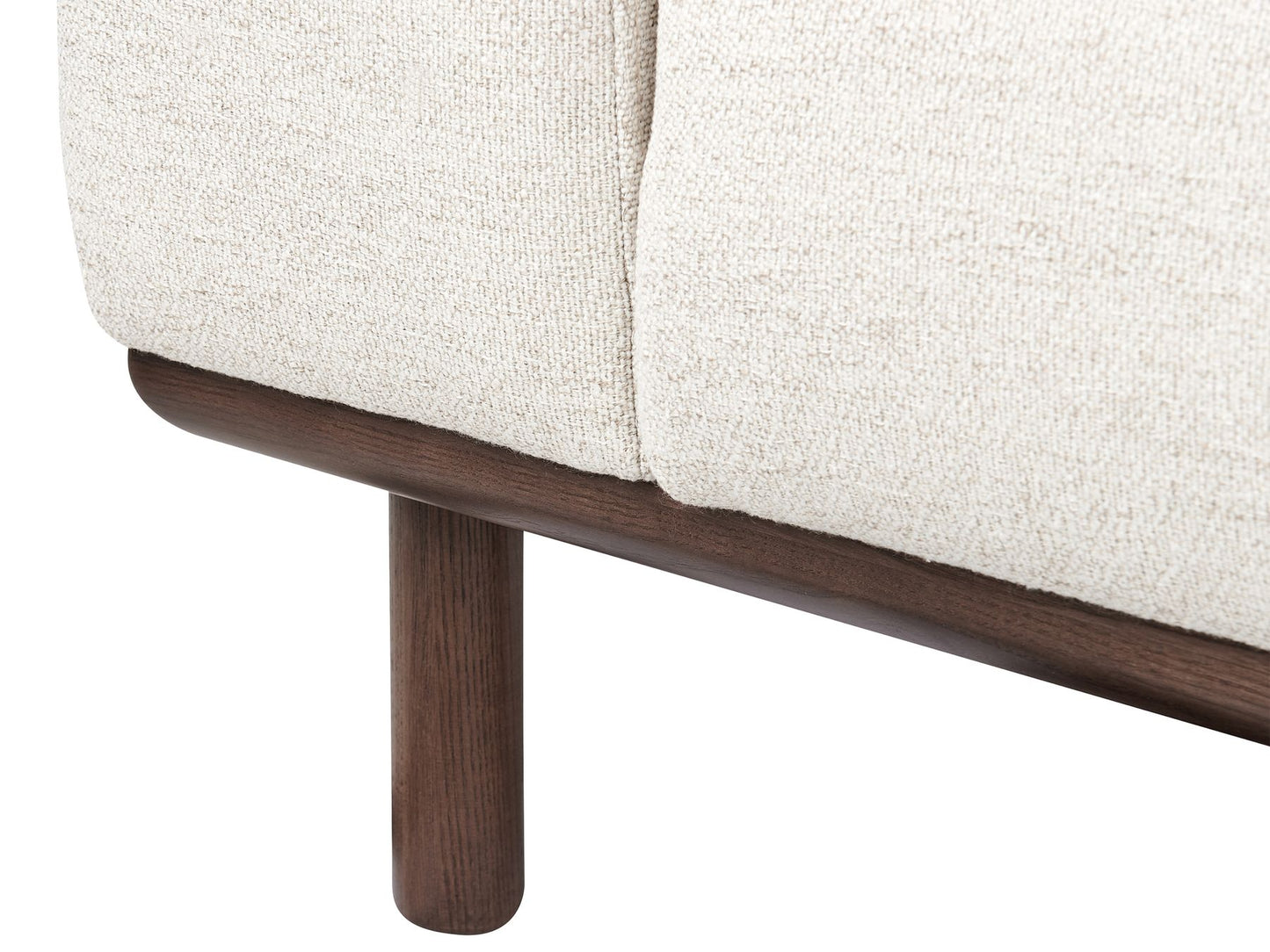 2 Seater Fabric Sofa Light Beige LAURILA
