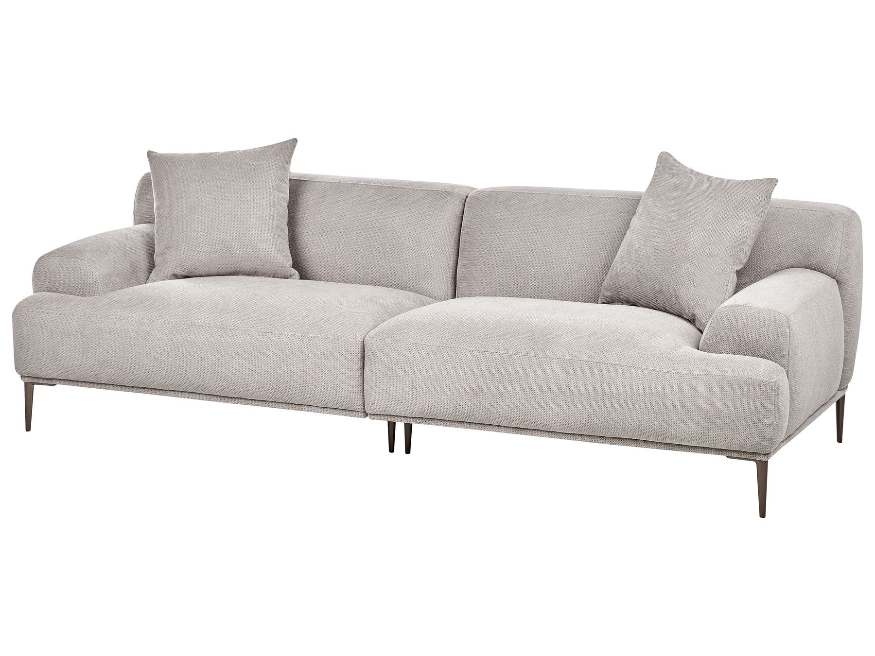 3 Seater Fabric Sofa Light Grey MATILA