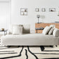 Sofa with Side Tables Beige SOKNA