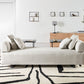 Sofa with Side Tables Beige SOKNA