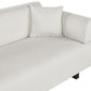 Sofa with Side Tables Beige SOKNA