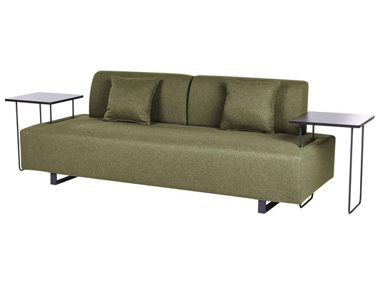 Sofa with Side Tables Green SOKNA