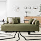 Sofa with Side Tables Green SOKNA