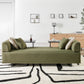Sofa with Side Tables Green SOKNA