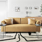 Sofa with Side Tables Yellow SOKNA