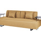 Sofa with Side Tables Yellow SOKNA