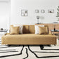 Sofa with Side Tables Yellow SOKNA