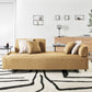 Sofa with Side Tables Yellow SOKNA