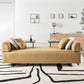 Sofa with Side Tables Yellow SOKNA