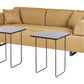 Sofa with Side Tables Yellow SOKNA