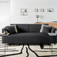 Sofa with Side Tables Black SOKNA
