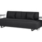 Sofa with Side Tables Black SOKNA