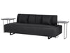 Sofa with Side Tables Black
