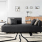 Sofa with Side Tables Black SOKNA