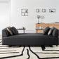 Sofa with Side Tables Black SOKNA