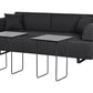 Sofa with Side Tables Black SOKNA
