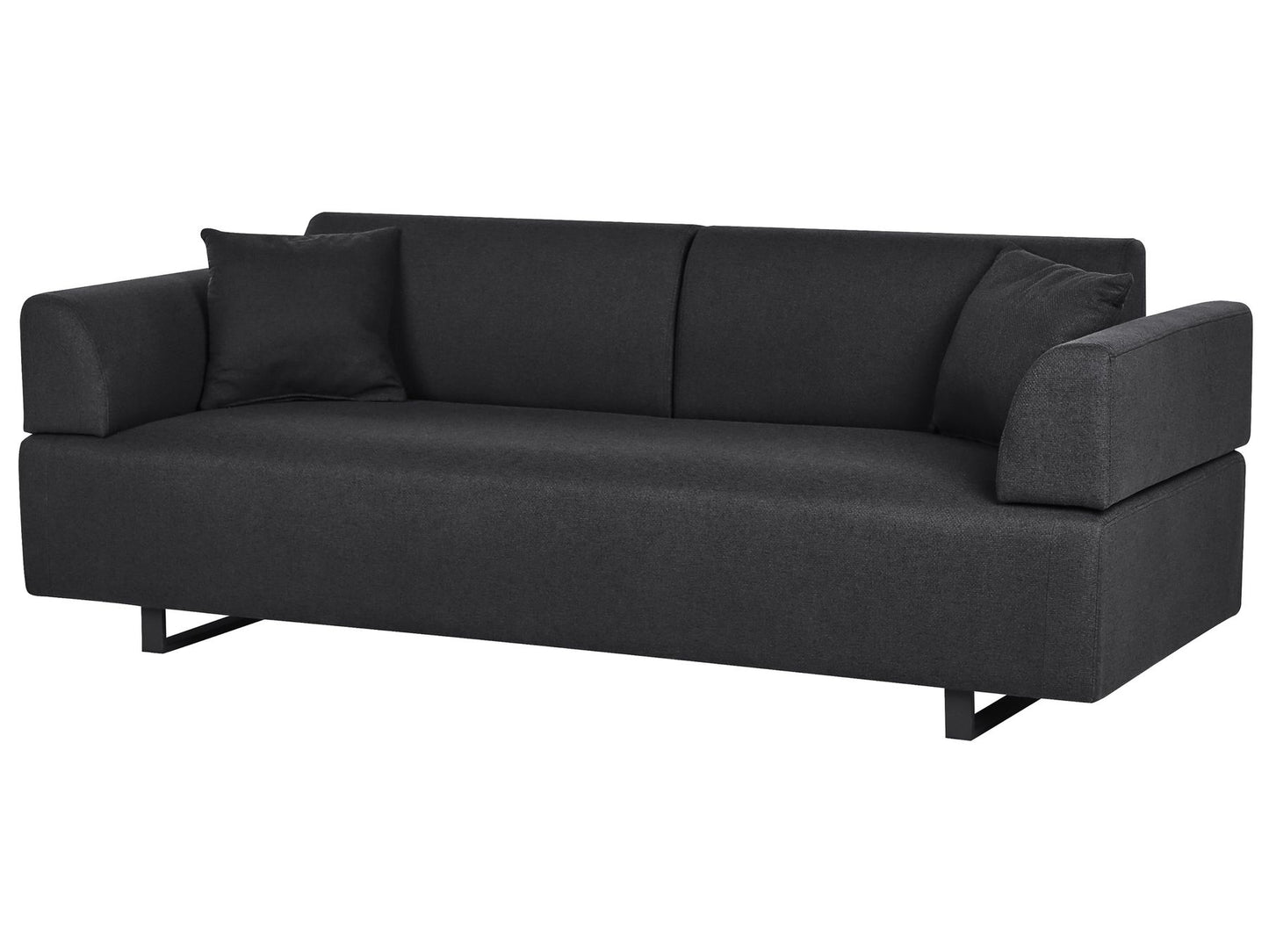 Sofa with Side Tables Black SOKNA
