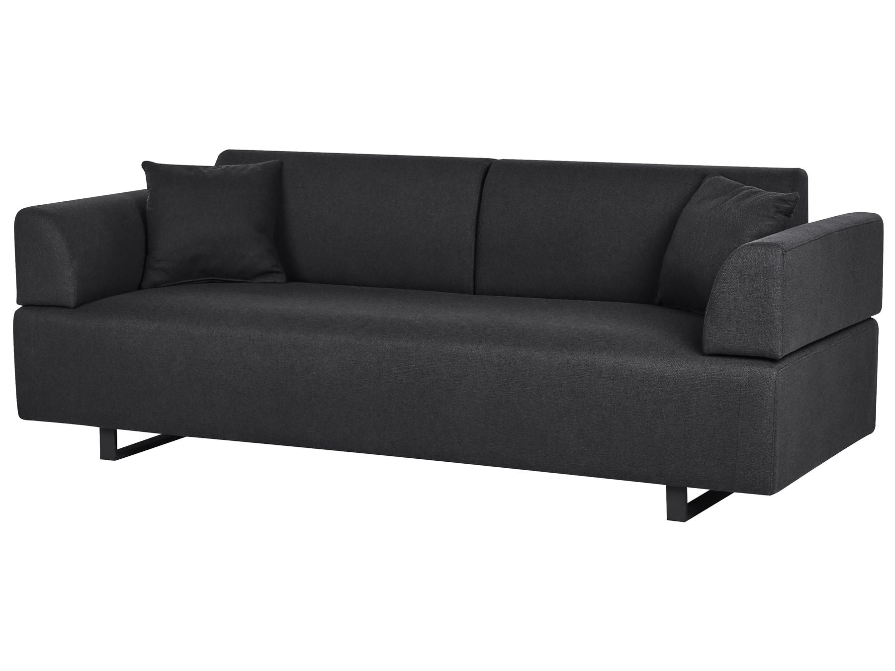 Sofa with Side Tables Black SOKNA