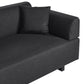 Sofa with Side Tables Black SOKNA