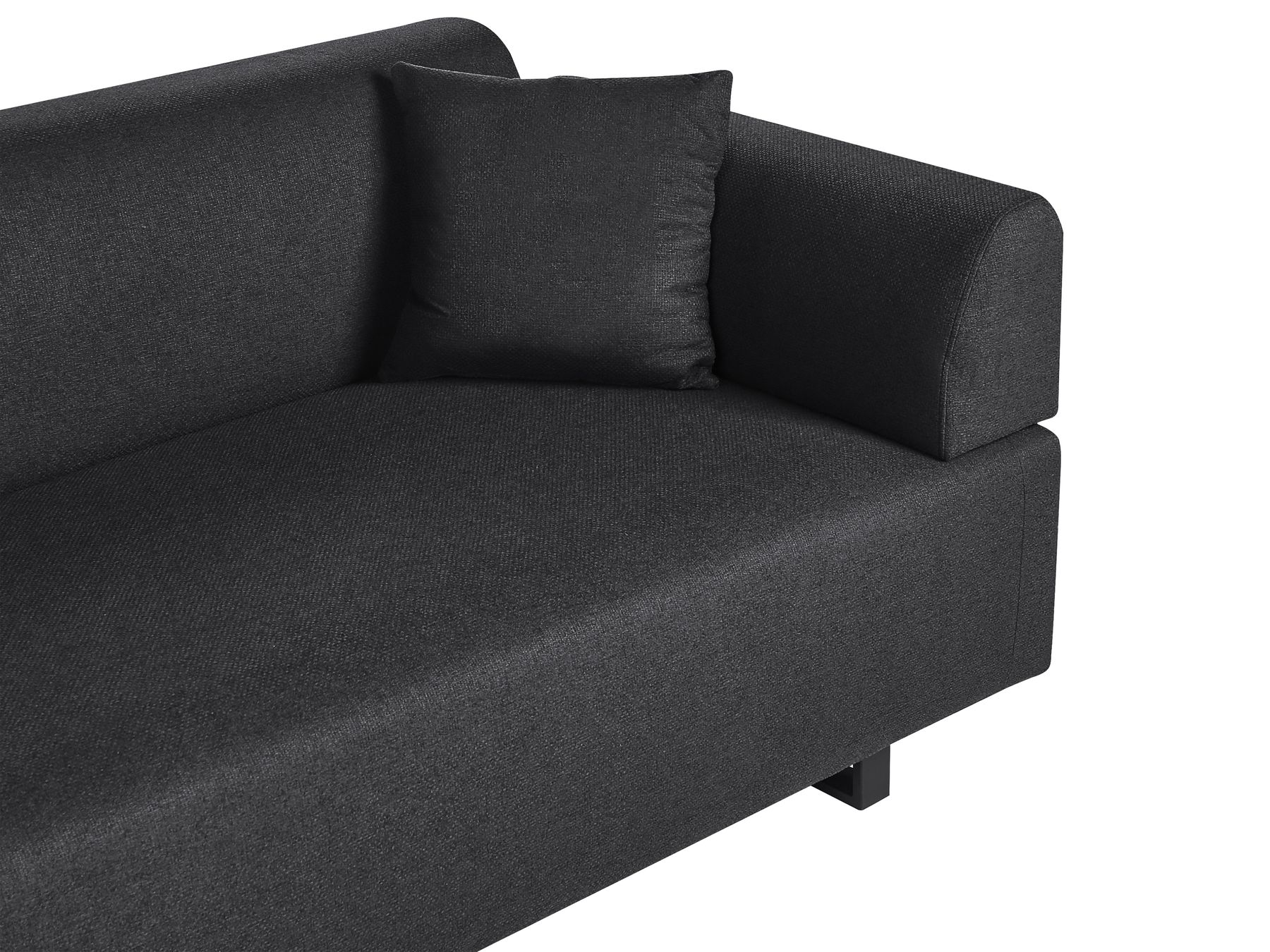 Sofa with Side Tables Black SOKNA