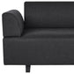 Sofa with Side Tables Black SOKNA
