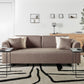 Sofa with Side Tables Brown SOKNA