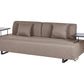 Sofa with Side Tables Brown SOKNA