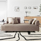Sofa with Side Tables Brown SOKNA