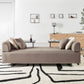 Sofa with Side Tables Brown SOKNA