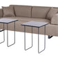 Sofa with Side Tables Brown SOKNA
