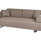 Sofa with Side Tables Brown SOKNA