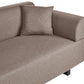 Sofa with Side Tables Brown SOKNA