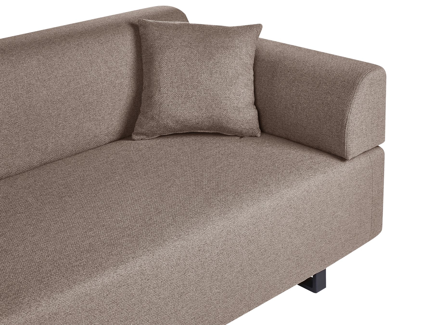 Sofa with Side Tables Brown SOKNA